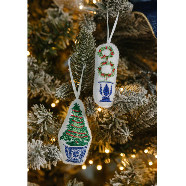 Traditional Christmas Topiary Bauble Ornament