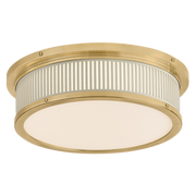 Ashdown Flush Mount - Brass/Off White