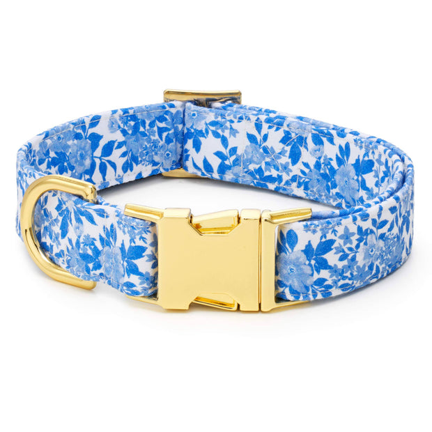 Blue Roses Dog Collar