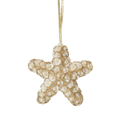 Pearl Clamrose Shell Star Ornament