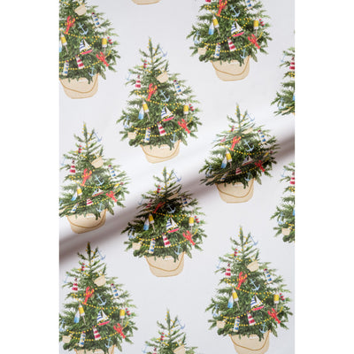 Coastal Christmas Tree Gift Wrap Roll