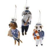 Sailors at Sea Plush Ornament - Set of 3