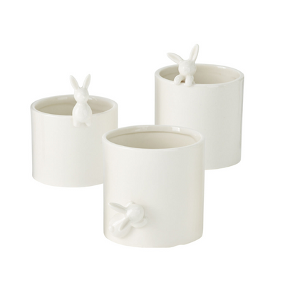 Peeking Bunny Pots - Set of 3