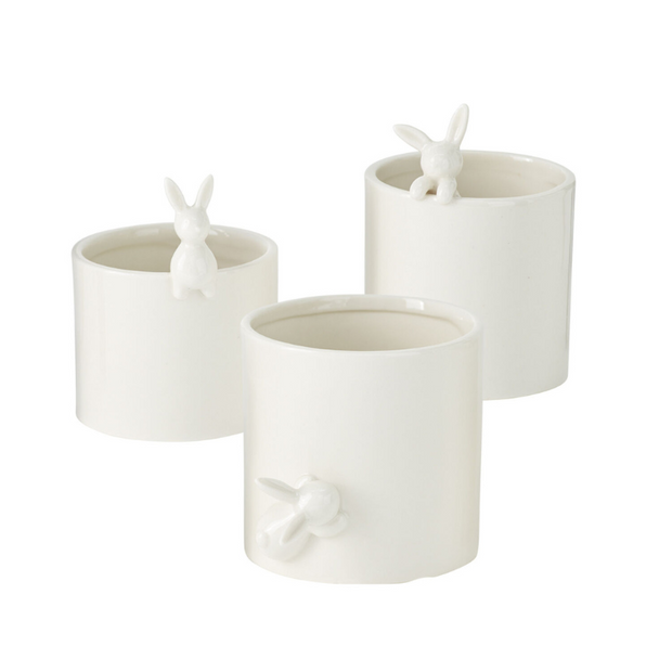 Peeking Bunny Pots - Set of 3