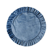 Cailíní Coastal Blue Velvet Ruffle Placemat - Set of 2