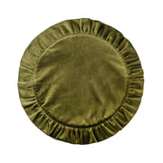 Green Velvet Ruffle Placemat - Set of 2