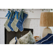 Cailíní Coastal Velvet Christmas Stocking - Dusty Blue