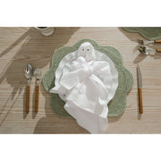 White Bow Linen Napkins - Set of 2