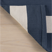 Cabana Stripe Handwoven Indoor/Outdoor Rug - Navy