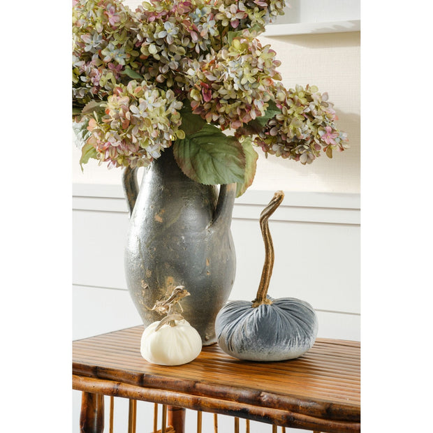 Antiqued Pee Gee Hydrangea Faux Stem