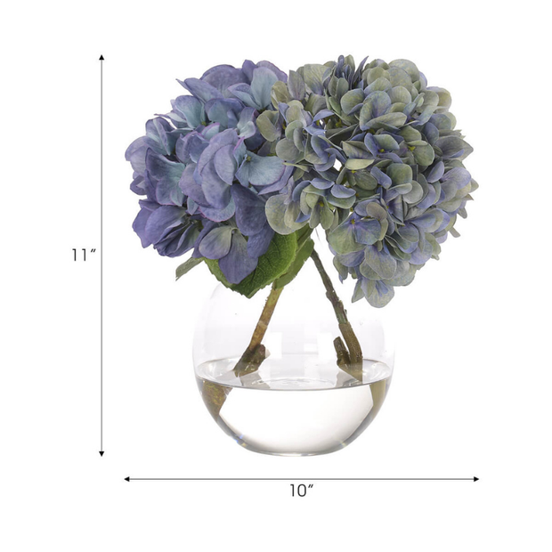 Blue Hydrangea Faux Arrangement