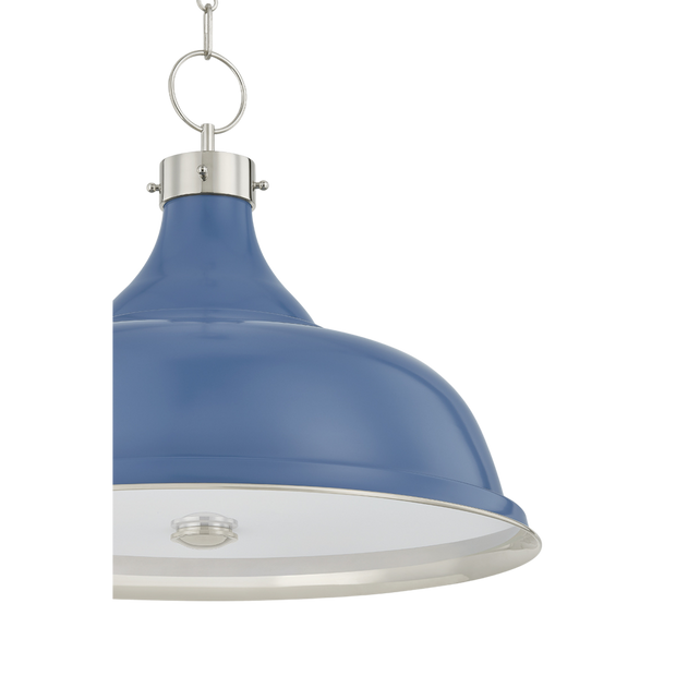 Painted No.1 Pendant - Blue