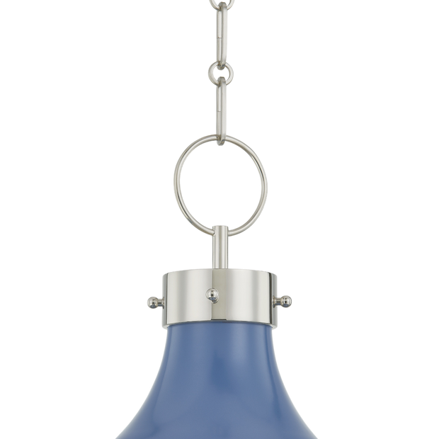 Painted No.1 Pendant - Blue