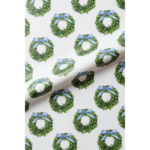 Boxwood Wreath Gift Wrap Roll