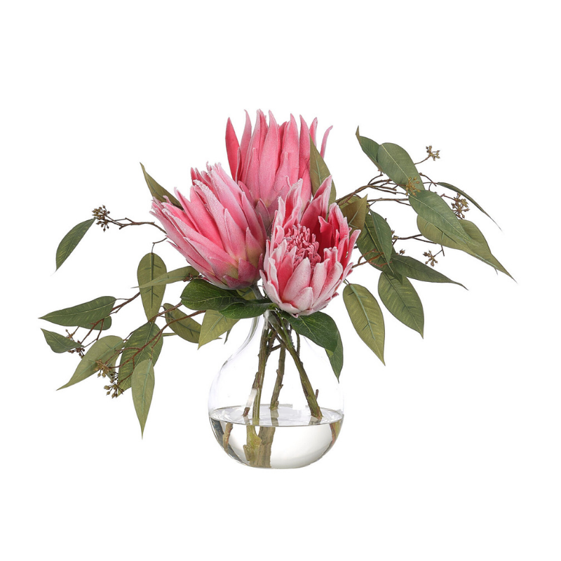 Pink Protea Faux Arrangement