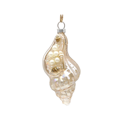 Jeweled Pearl Conch Shell Ornament