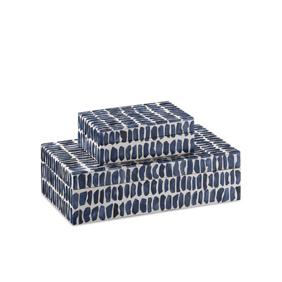 Indigo Decorative Box - Set of 2