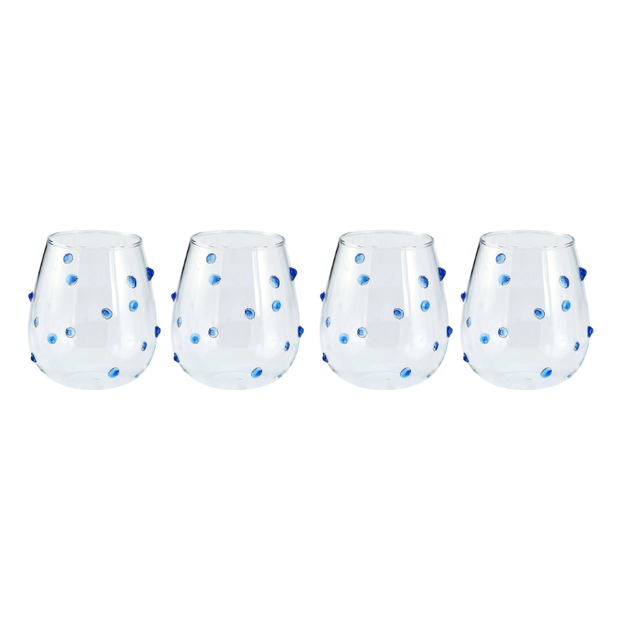 Blue Confetti Tumbler - Set of 4