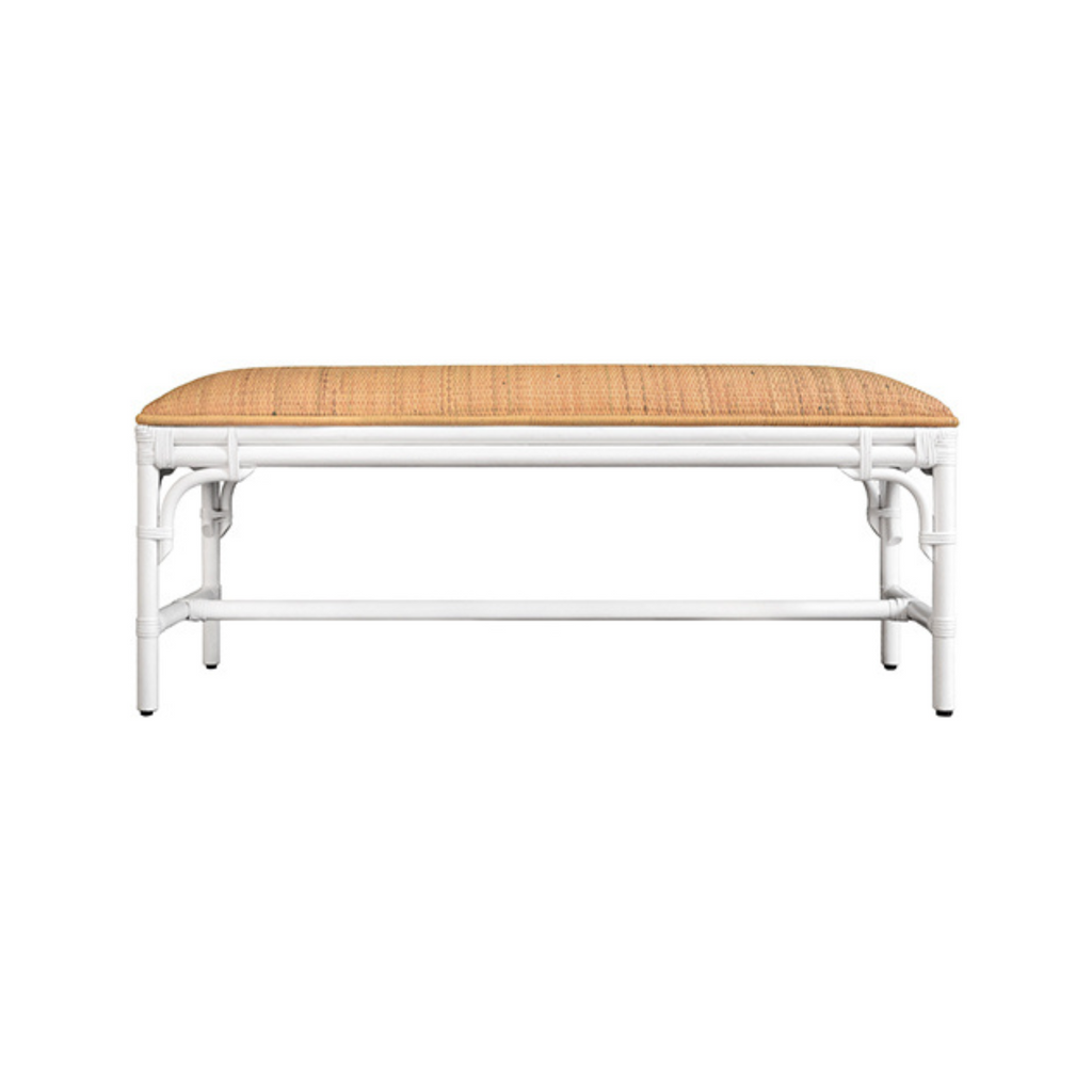 Coskata Rattan Bench by Cailini Coastal