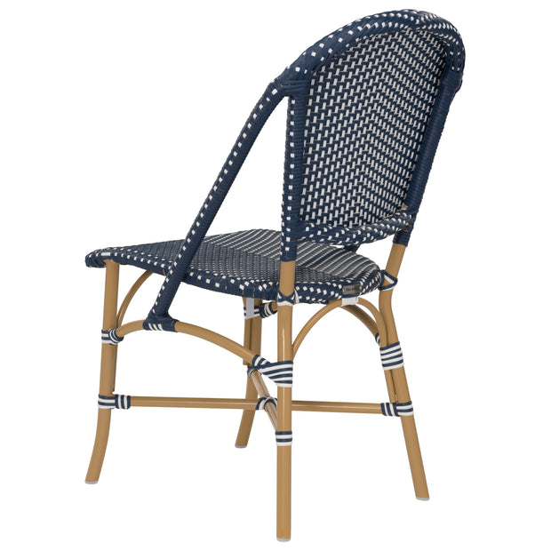 Chatham Outdoor Dining Chair - Almond Frame - Navy with White Dots
