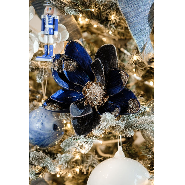 Navy Blue Magnolia Tree Stem - Set of 6