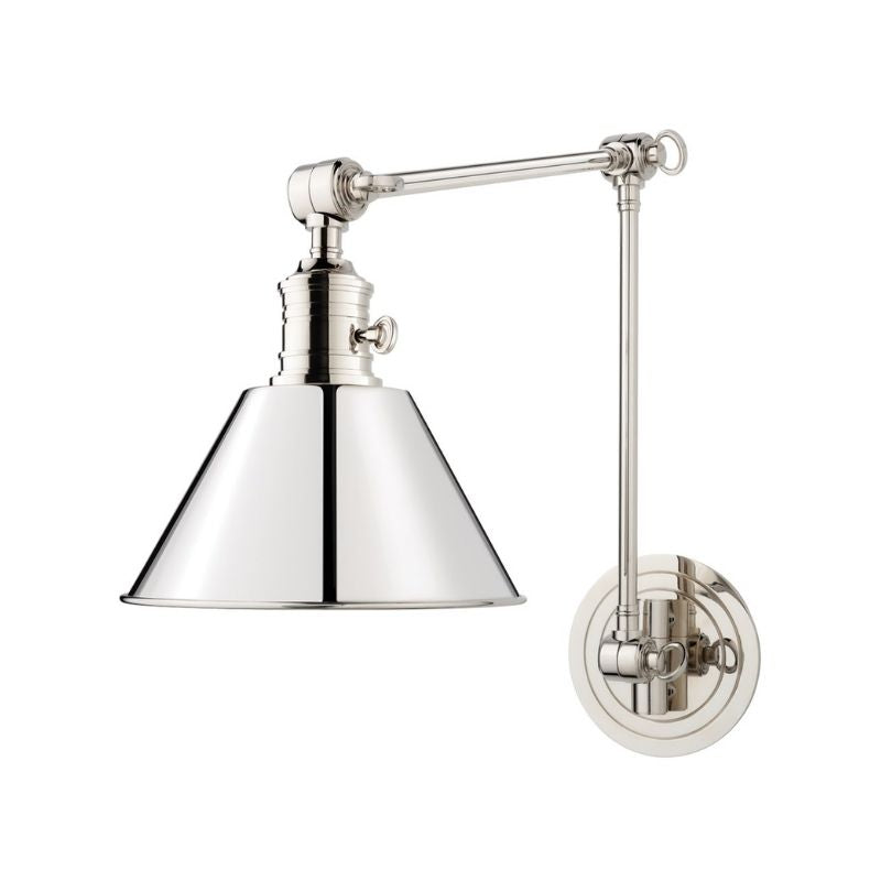 Admiral Task Sconce - Polished Nickel