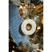 Flocked Bottlebrush Wreath Ornament