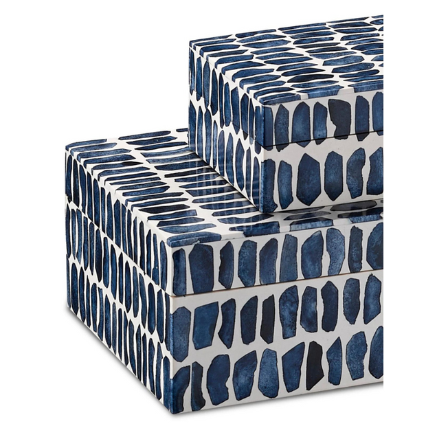 Indigo Decorative Box - Set of 2