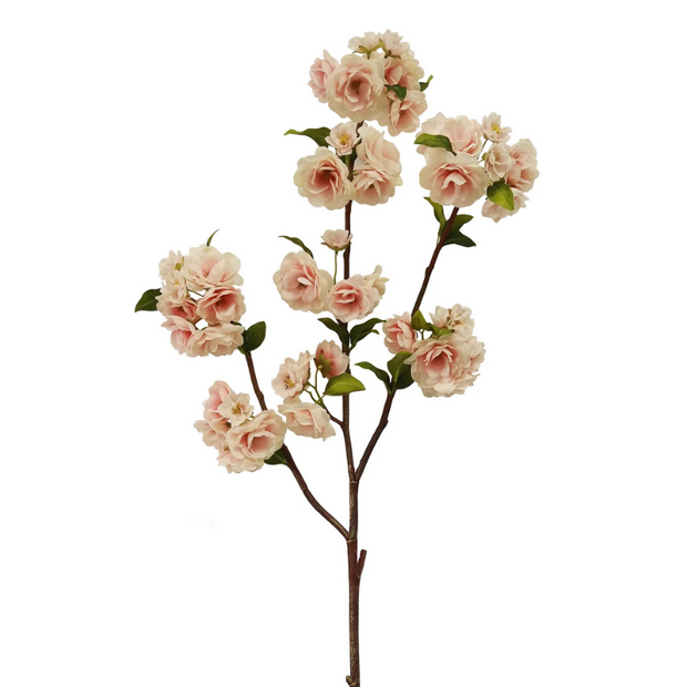 Pink Peach Blossom Faux Stem