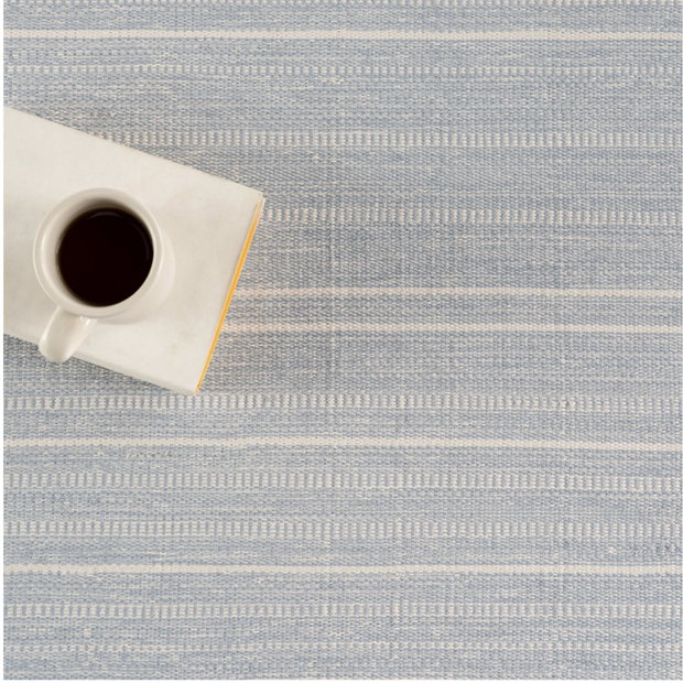Skipper Stripe Handwoven Indoor/Outdoor Rug - Swedish Blue