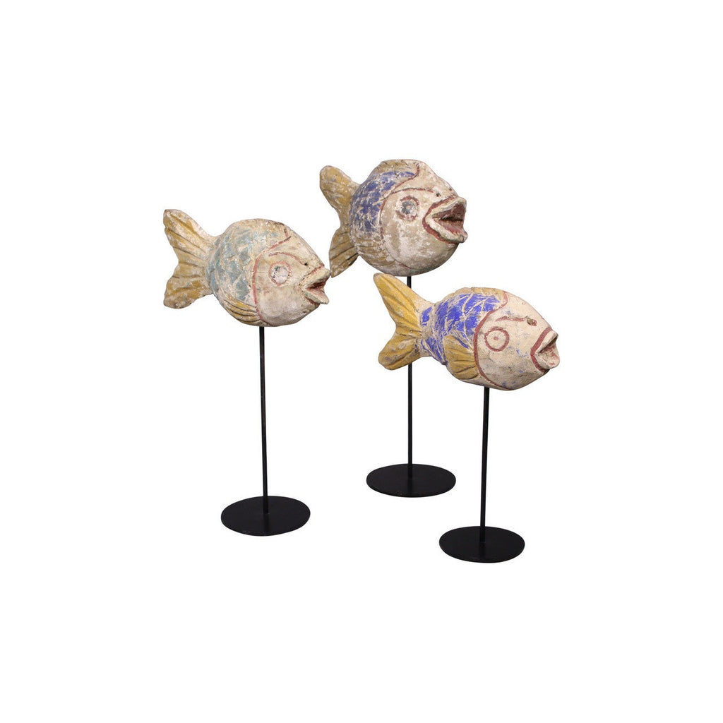 Antiqued Fish Sculpture by Cailini Coastal