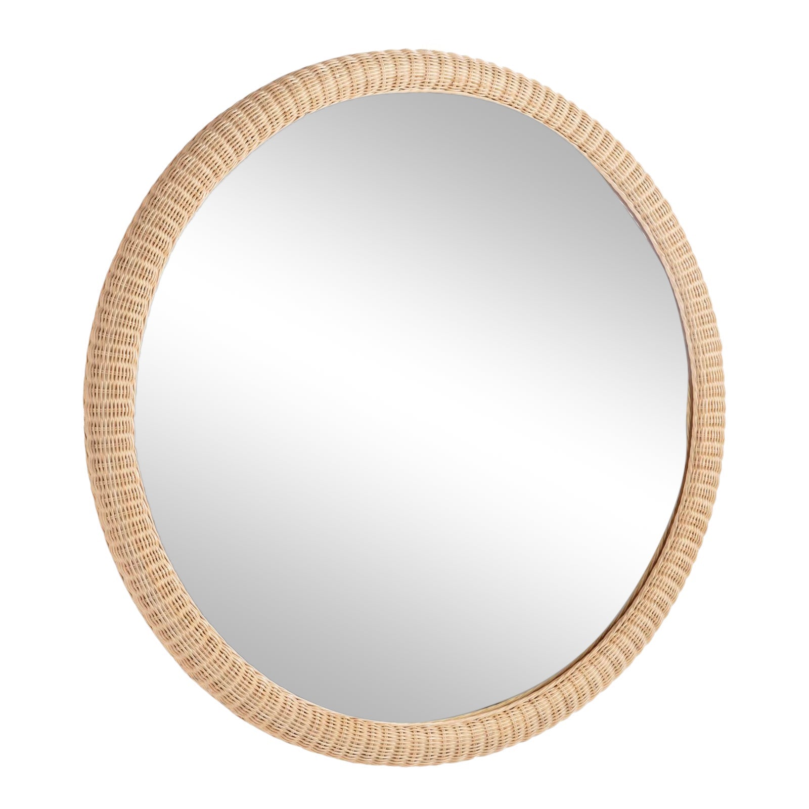 Dunmore Round Wicker Mirror