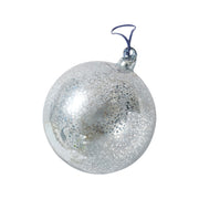 Dusty Blue Mercury Glass Ornament - Set of 6