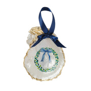 Boxwood Wreath Gilded Oyster Shell Ornament