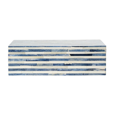 Chesapeake Stripe Bone Decorative Box