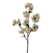 Cream Peach Blossom Faux Stem