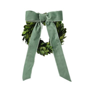 Cailíní Coastal Preserved Boxwood Wreath with Island Green Ribbon