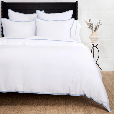 Shoreline Bamboo Duvet Set in French Blue by Pom Pom at Home