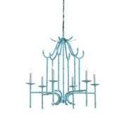 Blue Bamboo Chandelier