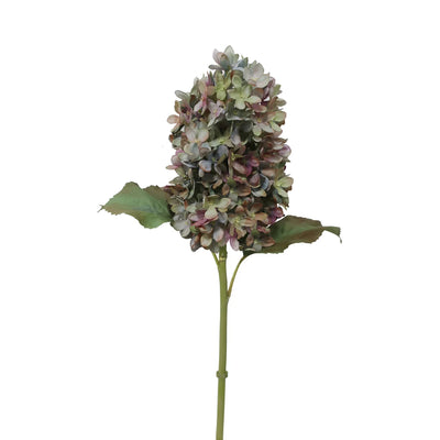 Antiqued Pee Gee Hydrangea Faux Stem