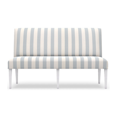 Ava Dining Banquette in Performance Cabana Stripe Blue