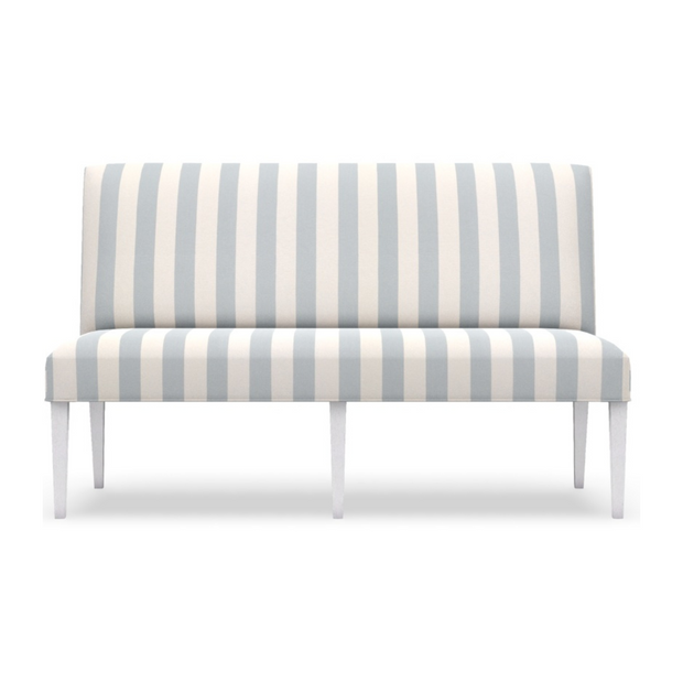 Ava Dining Banquette in Performance Cabana Stripe Blue