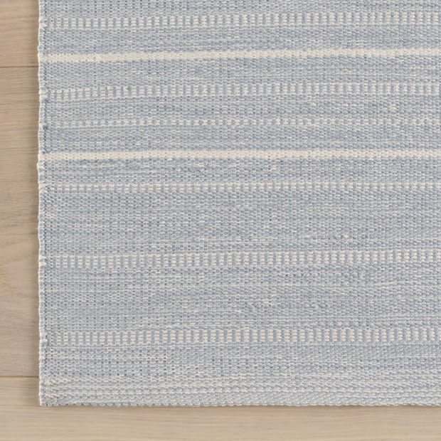 Skipper Stripe Handwoven Indoor/Outdoor Rug - Swedish Blue
