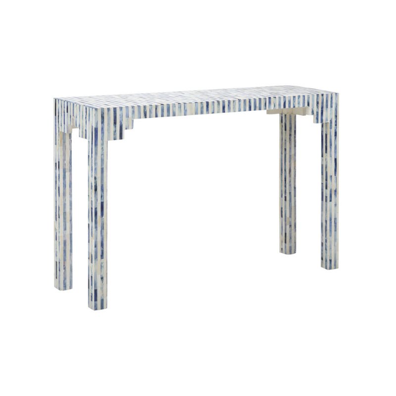 Stripe Bone Inlay Console Table