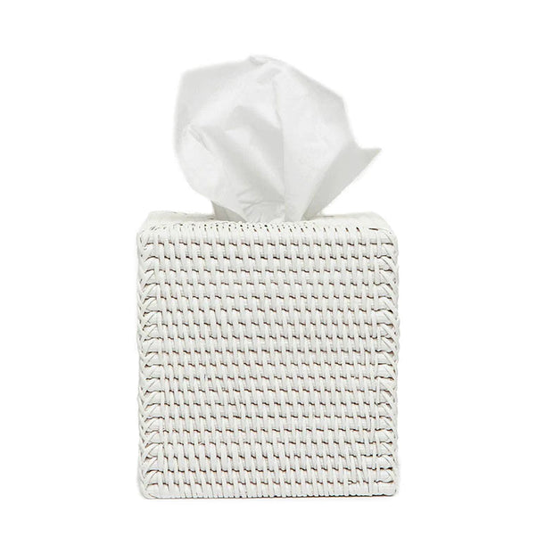 Watch Hill Tissue Box Cover - White