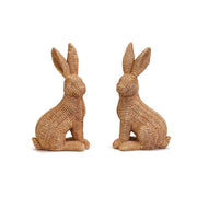 Wicker Decorative Bunny - Set of 2