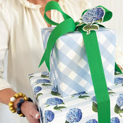 Hydrangea Stripe Check Gift Wrap