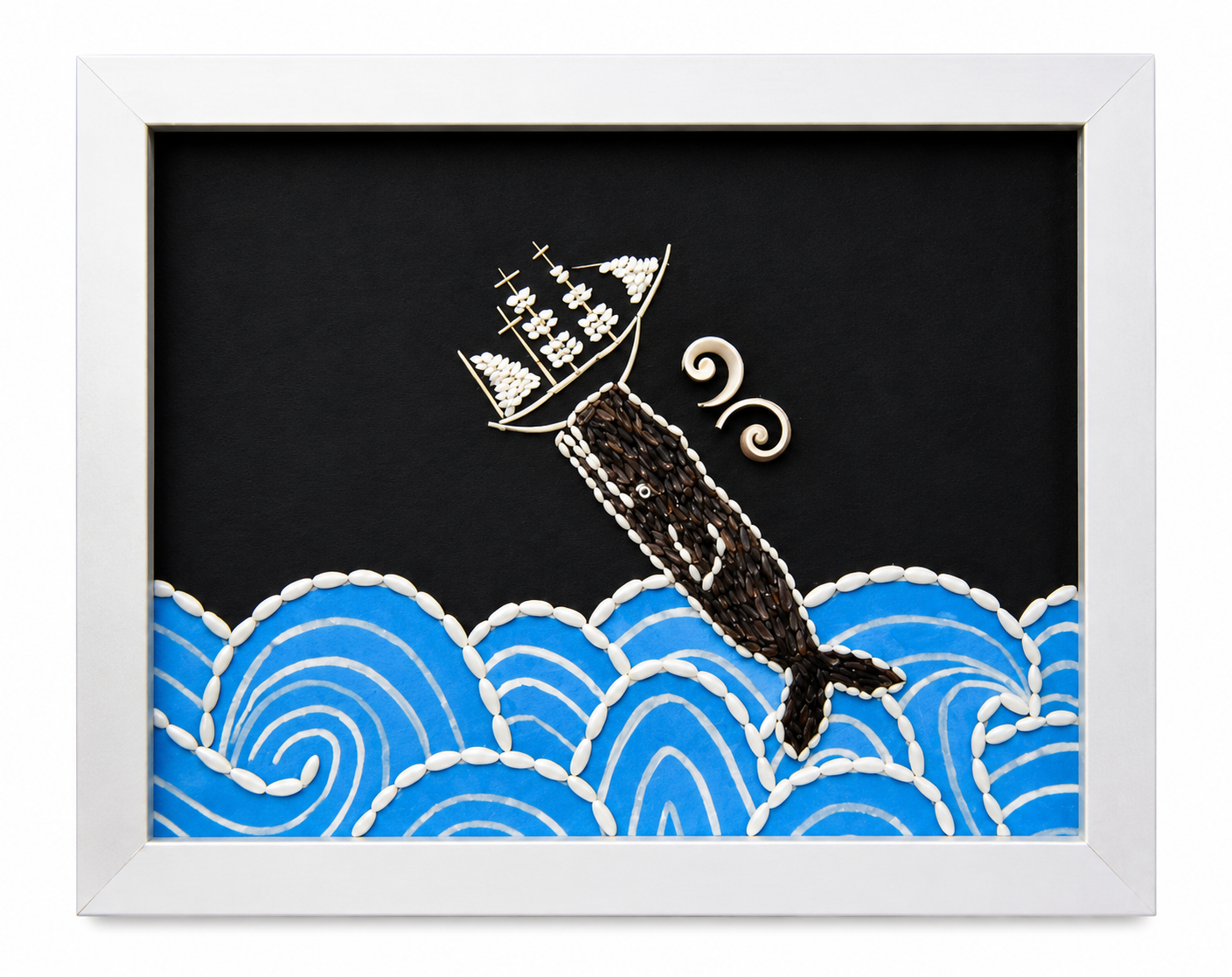 'Or the Shell Whale Navy Original Artwork