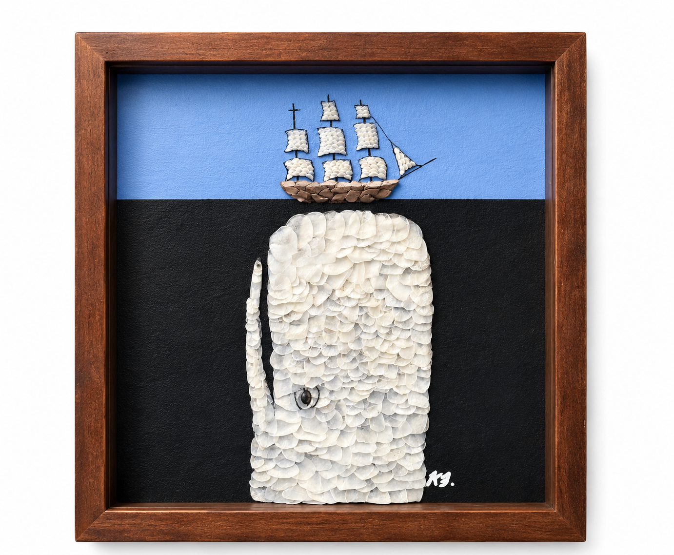 Moby Dick Shell Whale II Original Artwork