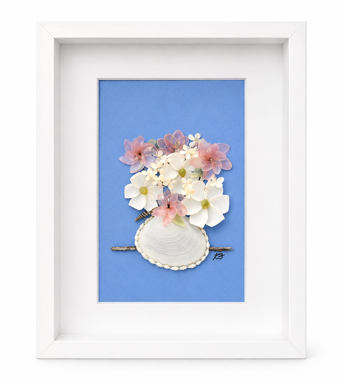 Shell Bouquet French Blue Original Artwork